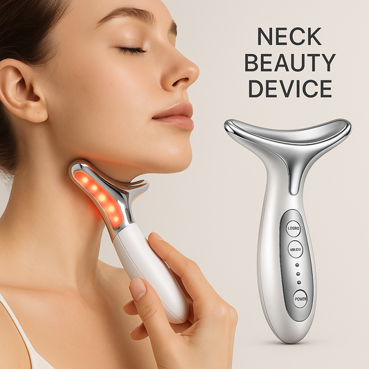 Neck Beauty Device: Vibrating Face & Neck Massager for Skin Rejuvenation