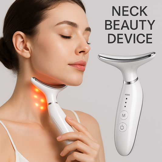 Neck Beauty Device: Vibrating Face & Neck Massager for Skin Rejuvenation