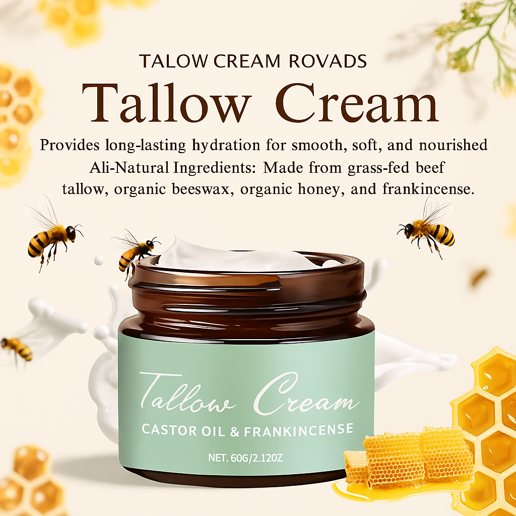 AIDiva: Grass-Fed Tallow Cream with Castor Oil & Frankincense