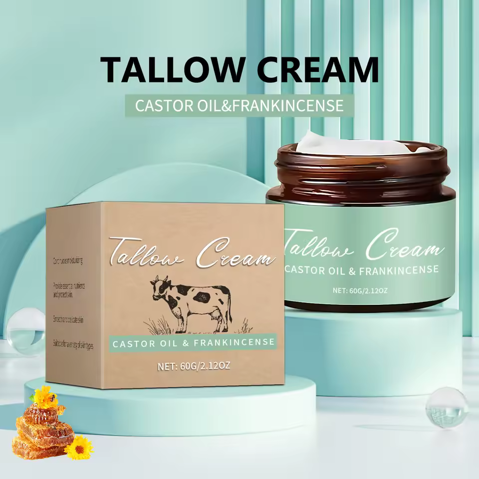 AIDiva: Grass-Fed Tallow Cream with Castor Oil & Frankincense